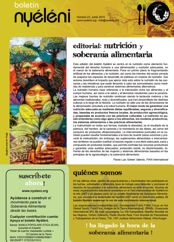 Boletín Nyéléni #22: Nutrición y Soberanía Alimentaria